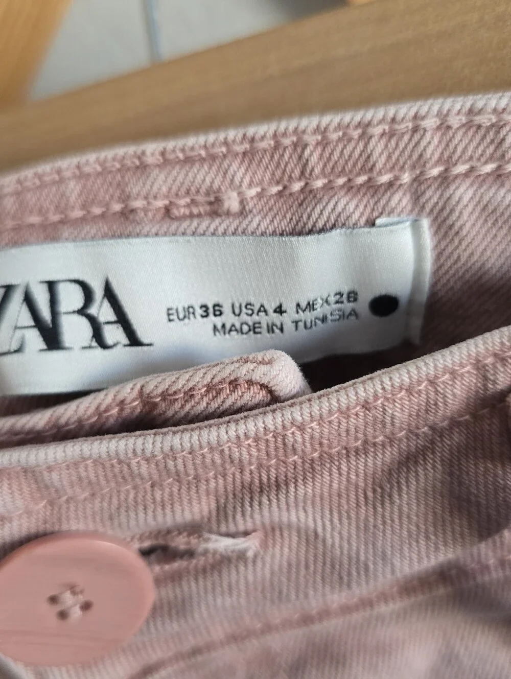 Zara Marine Jeans In Pink Size 4